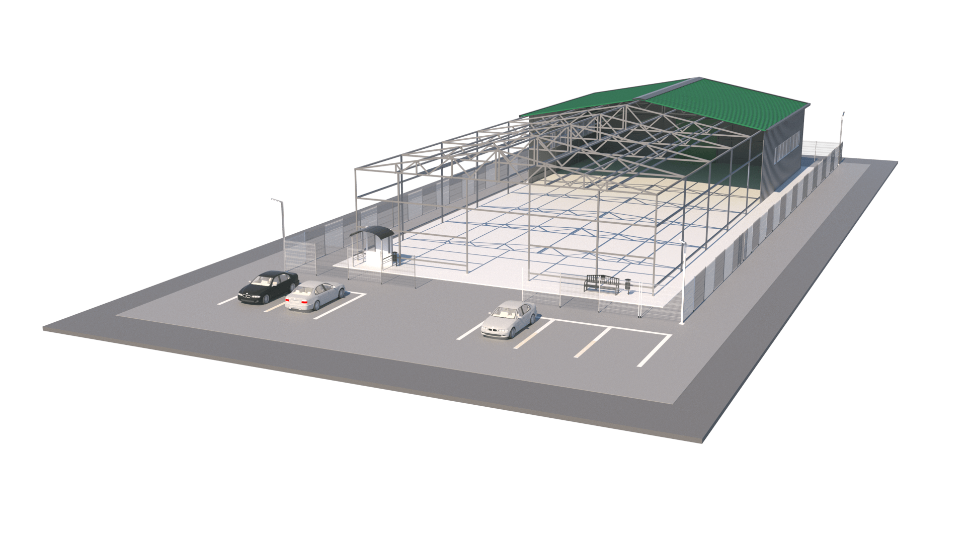 Складской корпус в разрезе